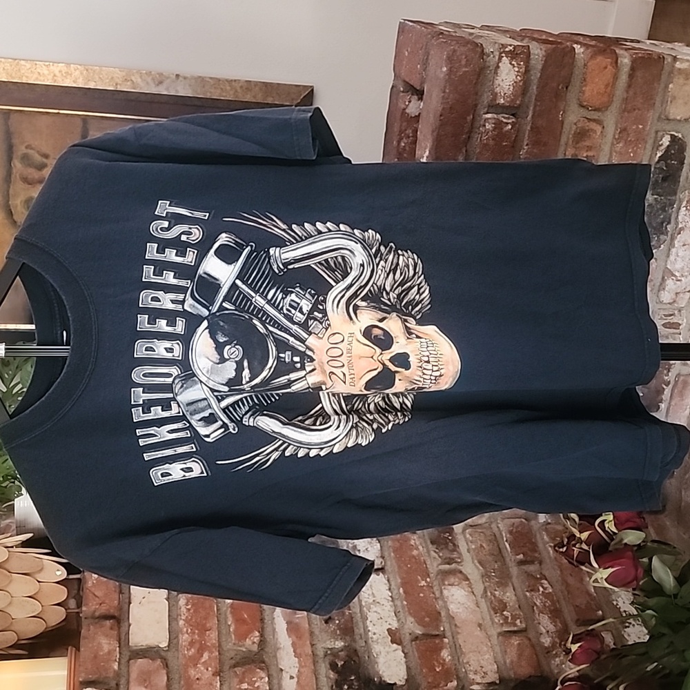 Vintage Y2K Biketoberfest 2000 Daytona Florida Biker Tee Size L